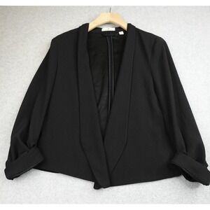 Babaton Blazer Womens 8 Black Open Front Career Academia Preppy Business